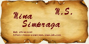 Mina Šimpraga vizit kartica